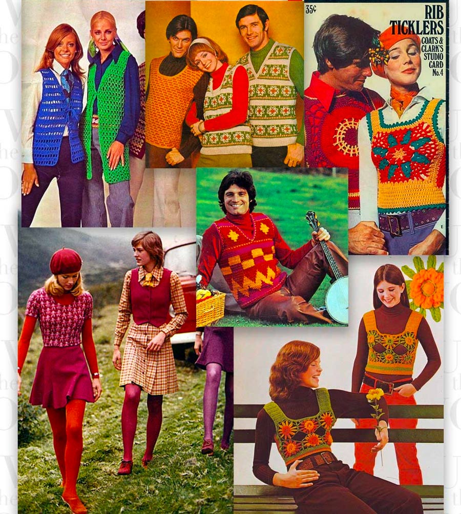 colete de crochê anos 70 moda feminina
