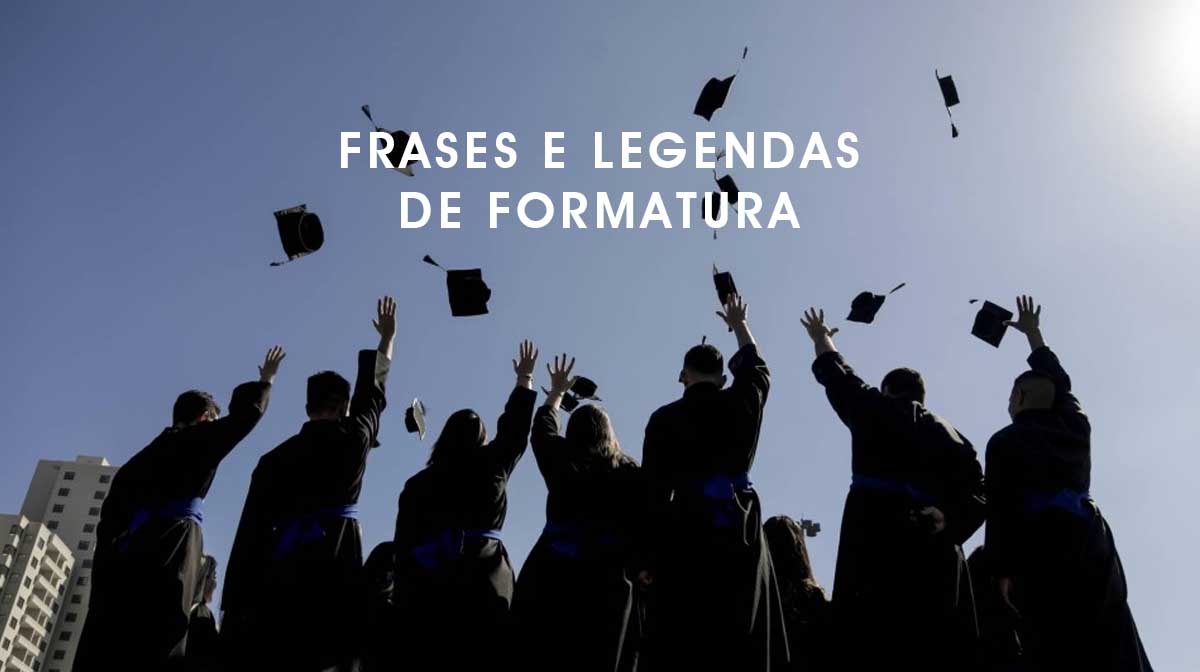 Legenda para foto de formatura